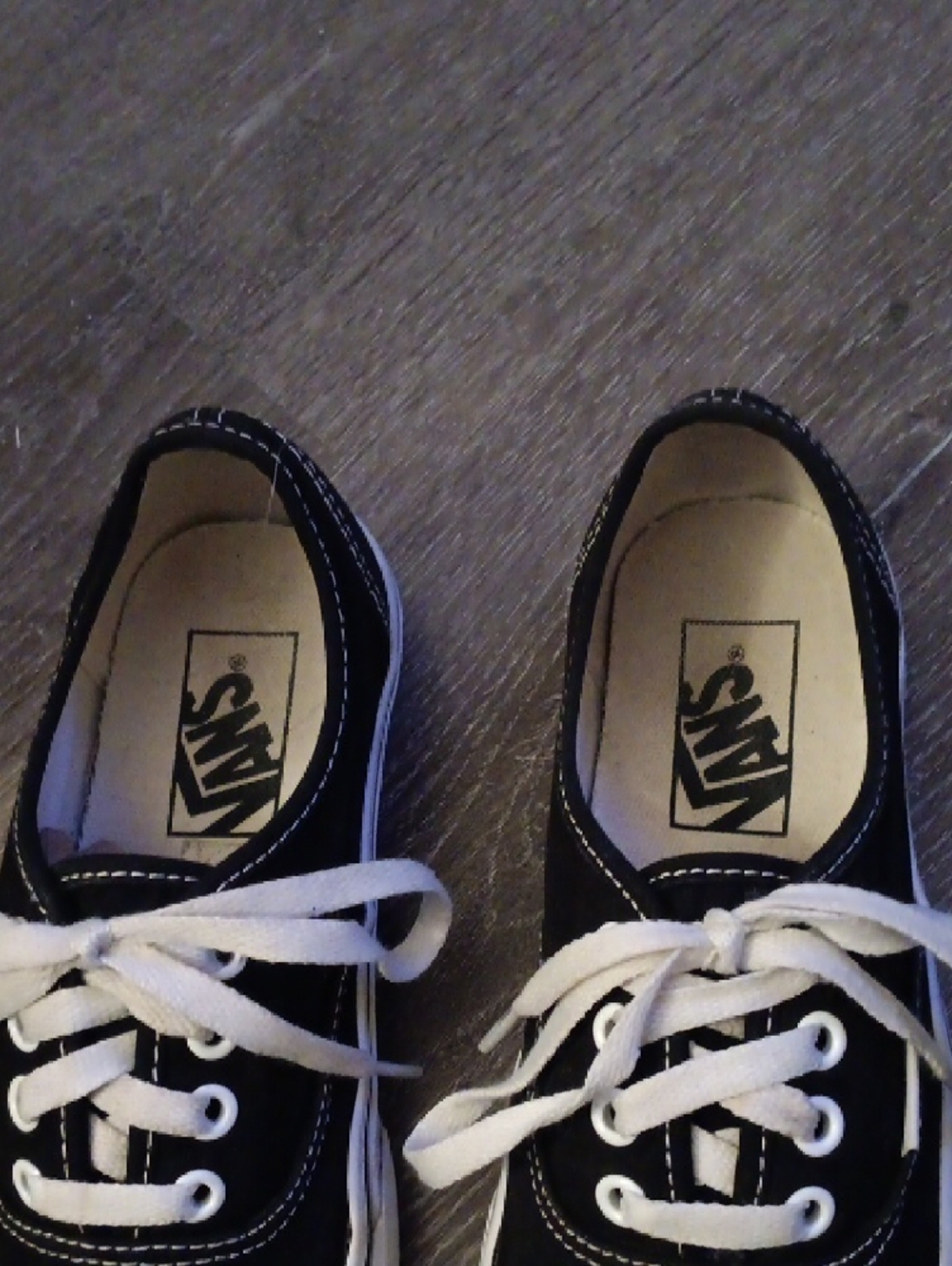 Vans Black Canvas Low-Top Sneakers with White Accents - Picture 4 of 9